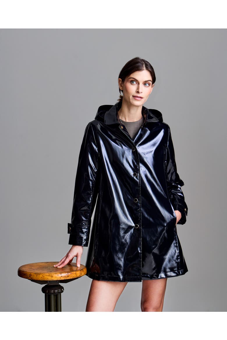 Iconic Princess Rain Slicker, Alternate, color, BLACK