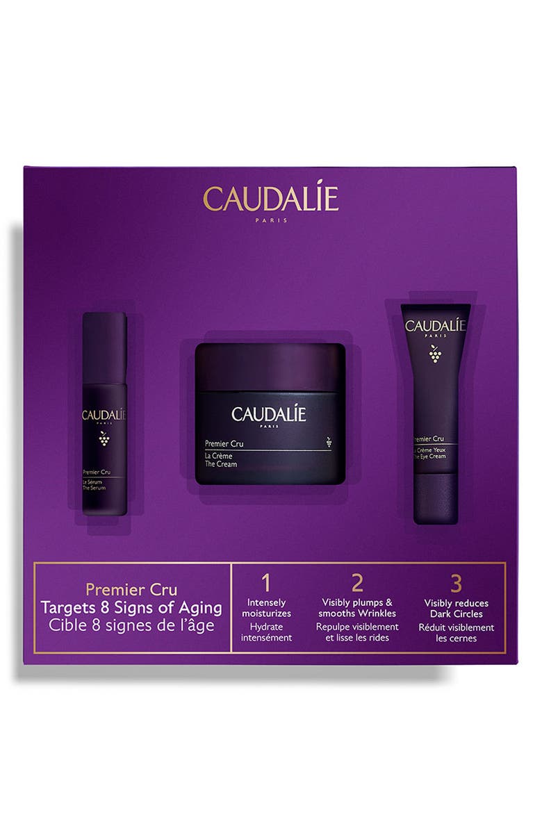 CAUDALÍE Premier Cru 3-Piece Anti-Aging Skincare Gift Set $204 Value, Main, color,
