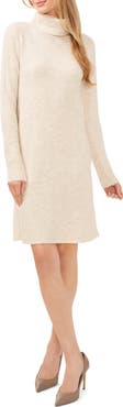 CeCe Turtleneck Long Sleeve Sweater Dress