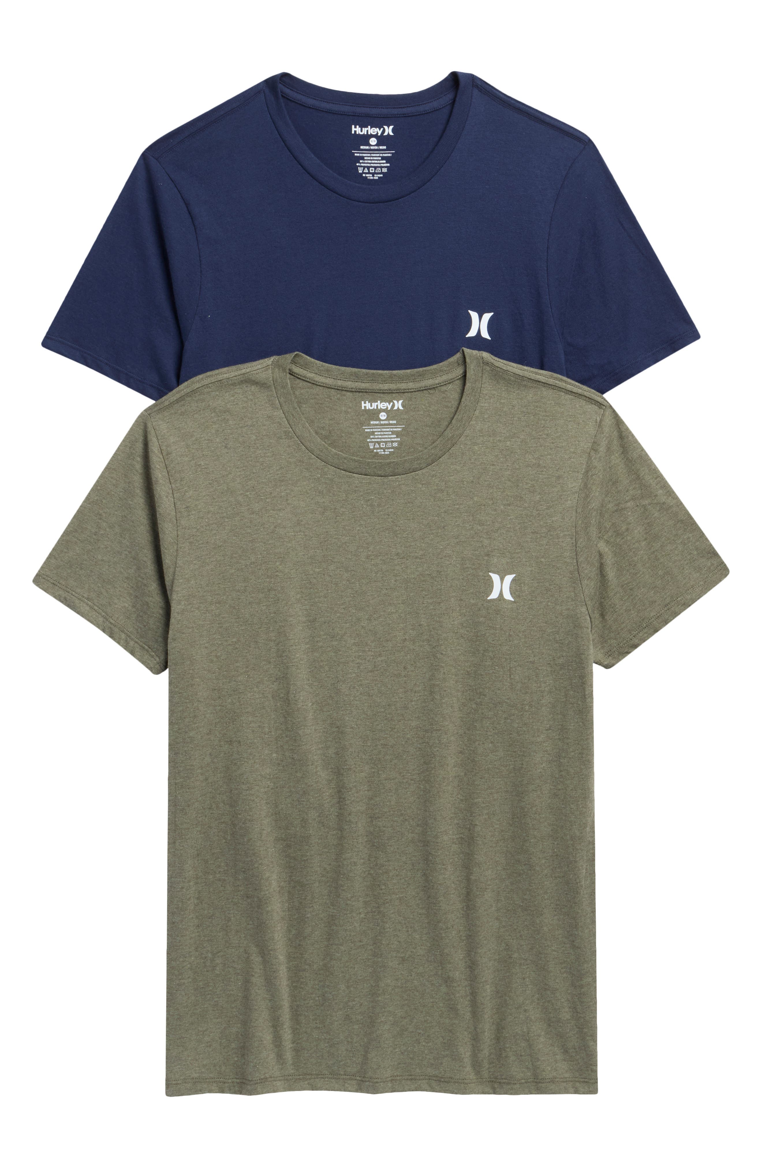 Hurley 2-pack Lounge T-shirts In Green / Blue