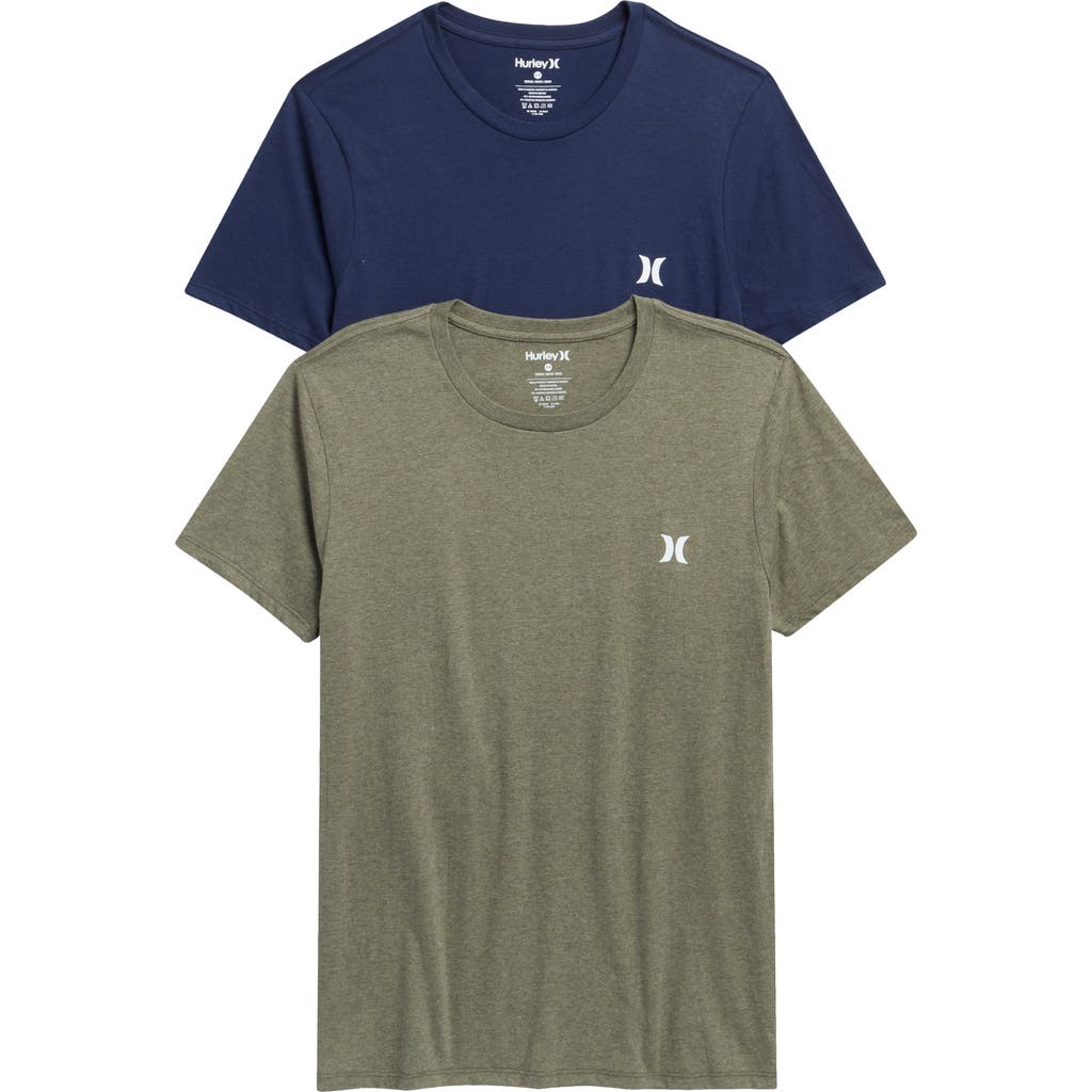 Hurley 2-pack Lounge T-shirts In Green / Blue