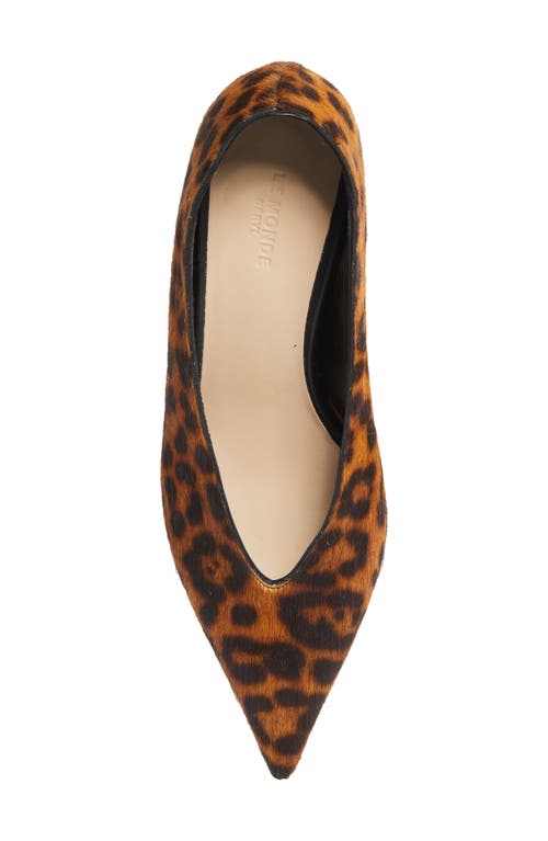 Le Monde Beryl Babouche Genuine Calf Hair Kitten Heel Pump In Brown