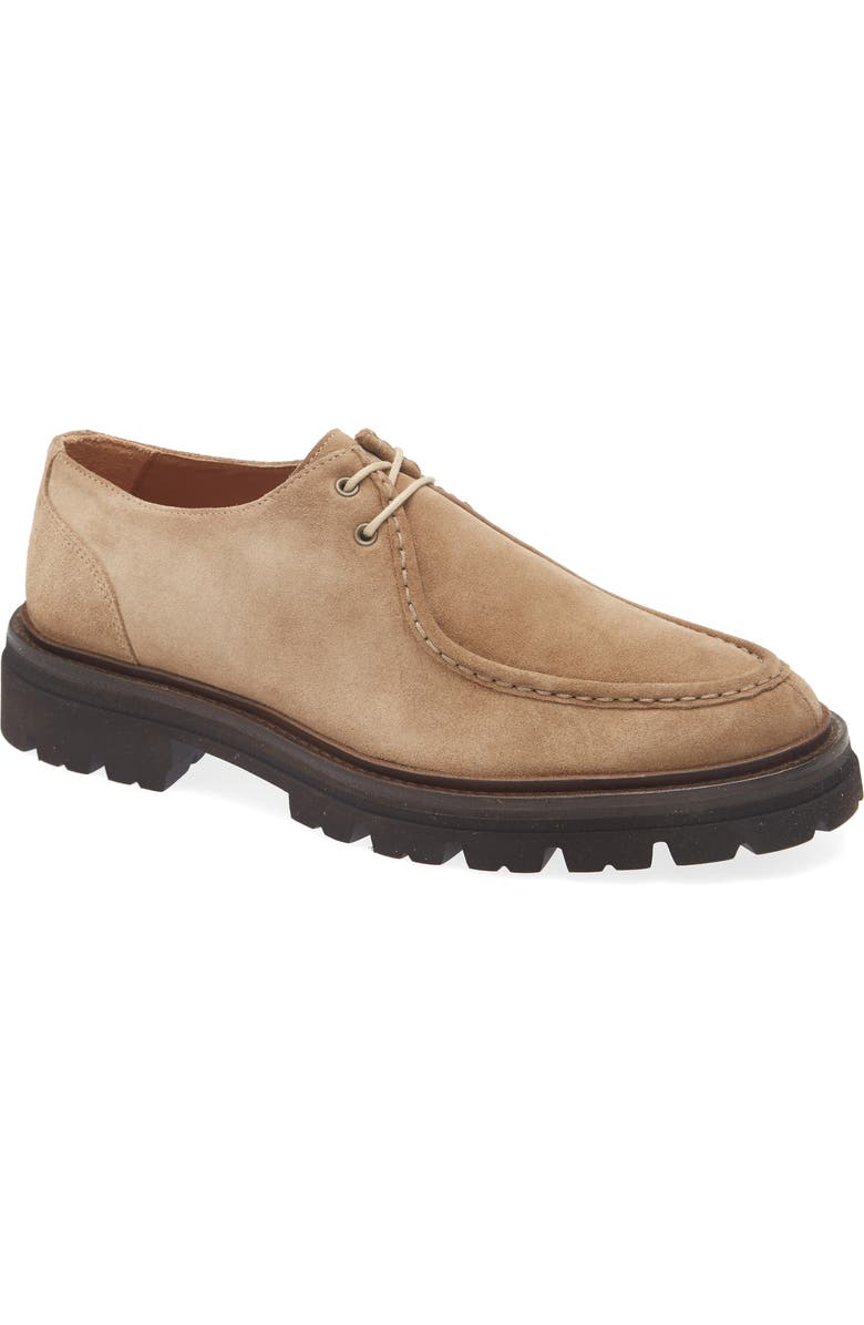 Gentle Souls Lisbon Apron Toe Lug Sole Shoe, Main, color, Sand Suede