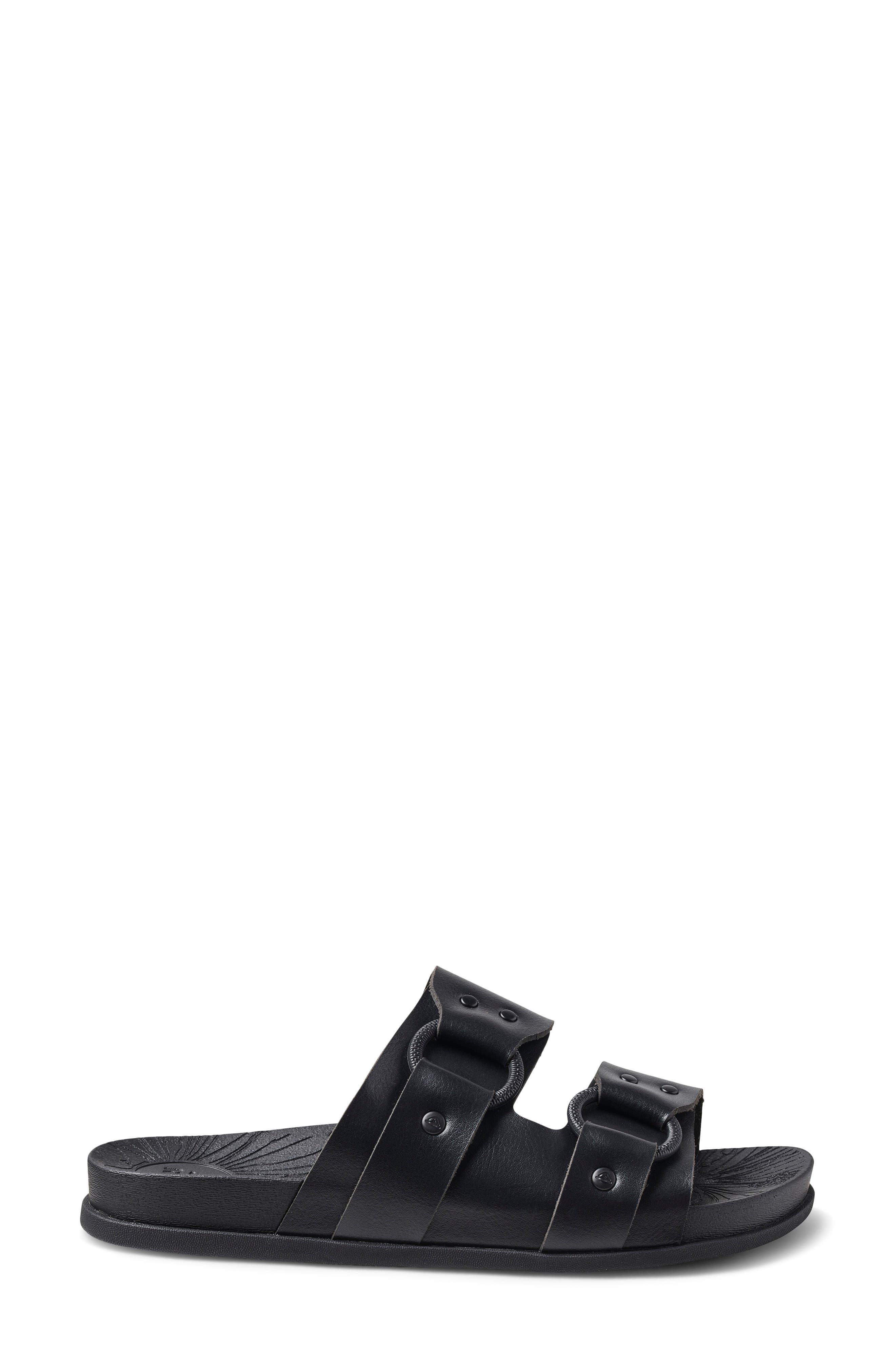 Reef Cushioned Vera Cruz Slide Sandal, Alternate, color, Black Night