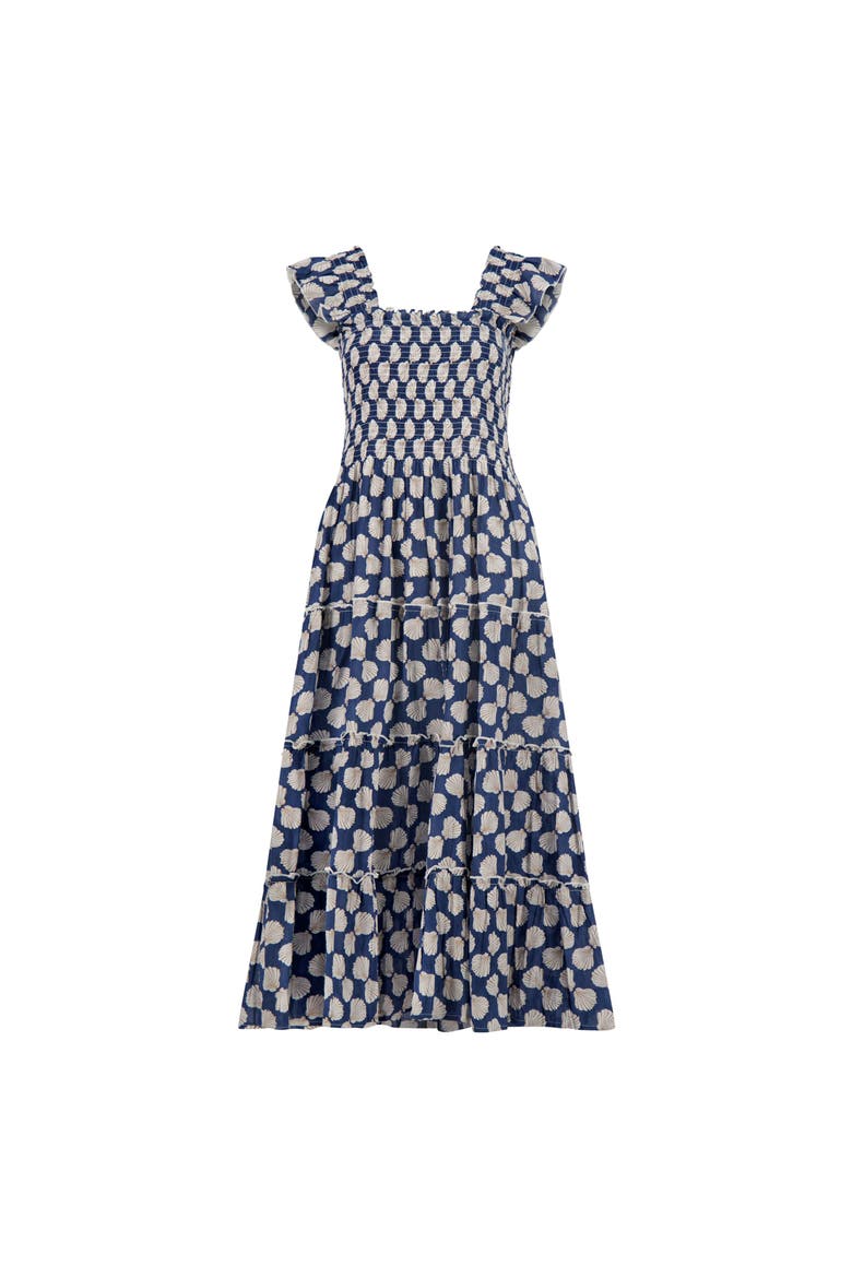 Paloma Women's Maxi Dress, Main, color, Shell Beach Navy