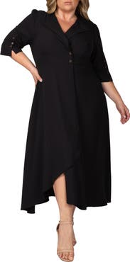 Standards & Practices Slit Sleeve Maxi Dress