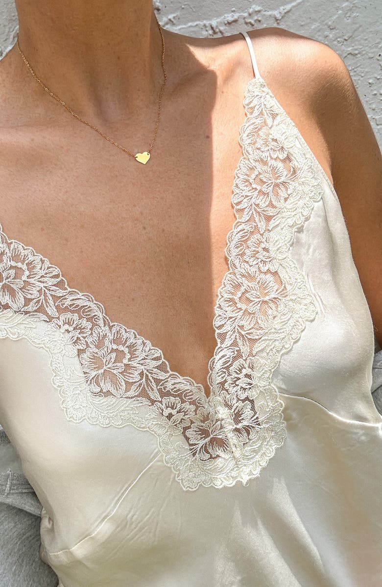 Adornia 14K Yellow Gold Plated Heart Necklace, Alternate, color, 