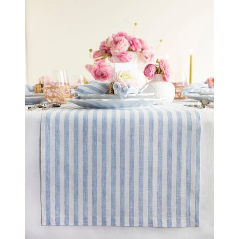 Linen Table Runner for Dining Table, Holiday and Everyday Table Decor - Amalfi Stripe