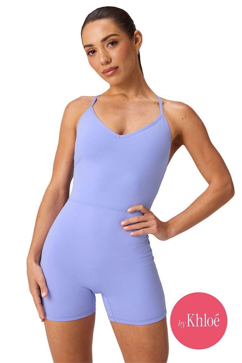 Women's Booty Scrunch PureLuxe V-Back Jumpsuit 4", Main, color, Moonlight Peri