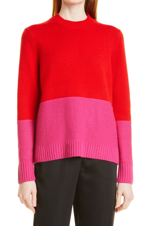 Colorblock Wool & Cashmere Sweater
