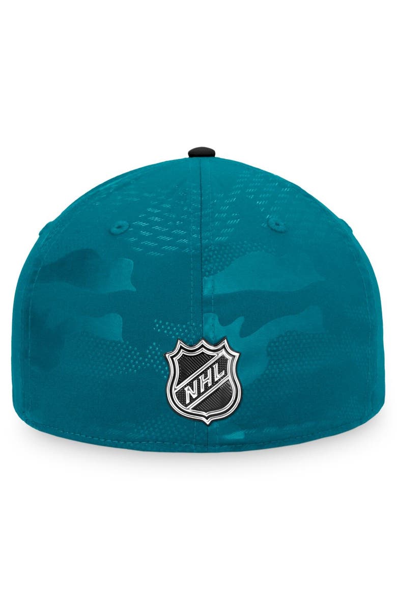 FANATICS Men's Fanatics Branded Teal/Black San Jose Sharks Authentic Pro Locker Room Flex Hat, Alternate, color,