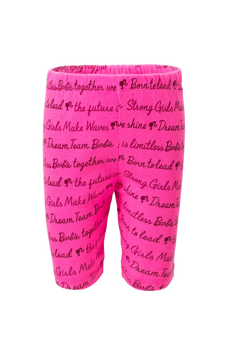 Barbie T-Shirt & Bike Shorts Set, Alternate, color, Pink / White