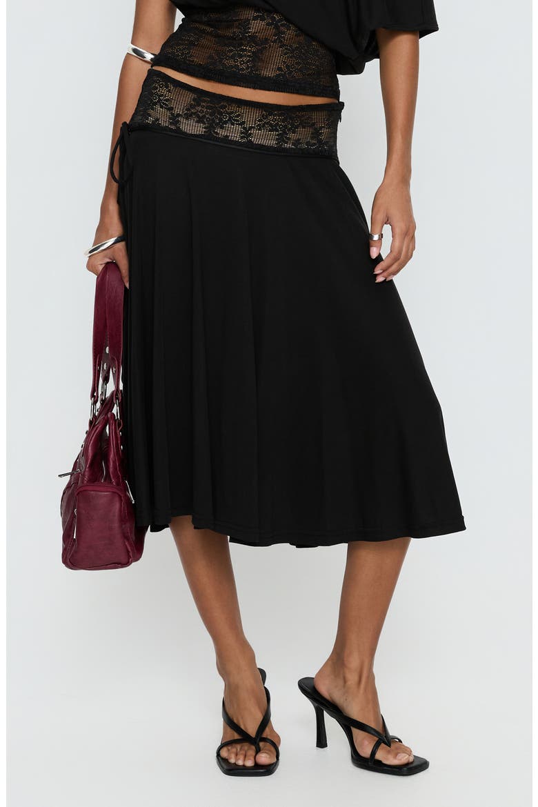Marienna Lace Midi Skirt, Main, color, BLACK