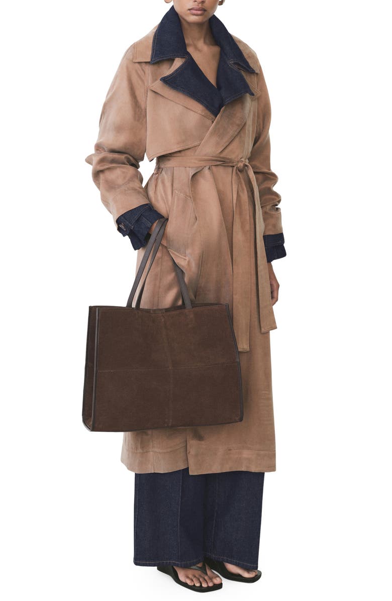MANGO Belted Trench Coat, Main, color, Copper