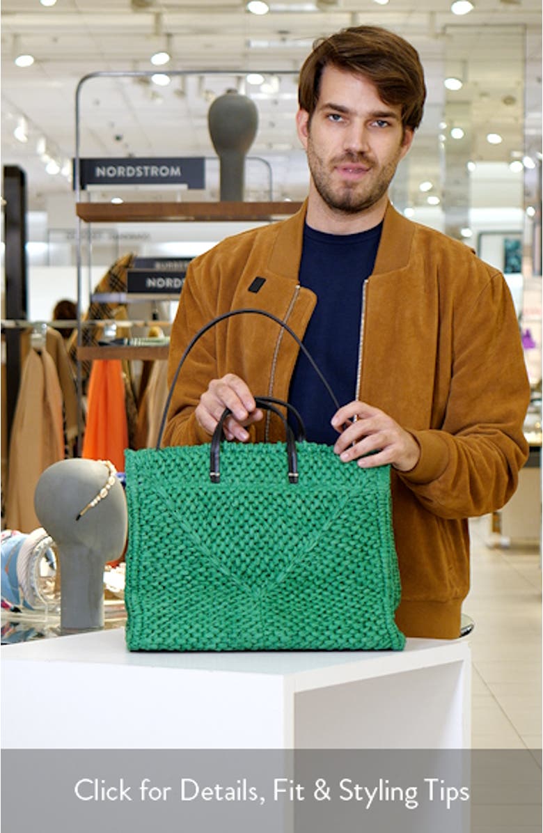 Summer Simple Raffia Tote Bag, sales video thumbnail