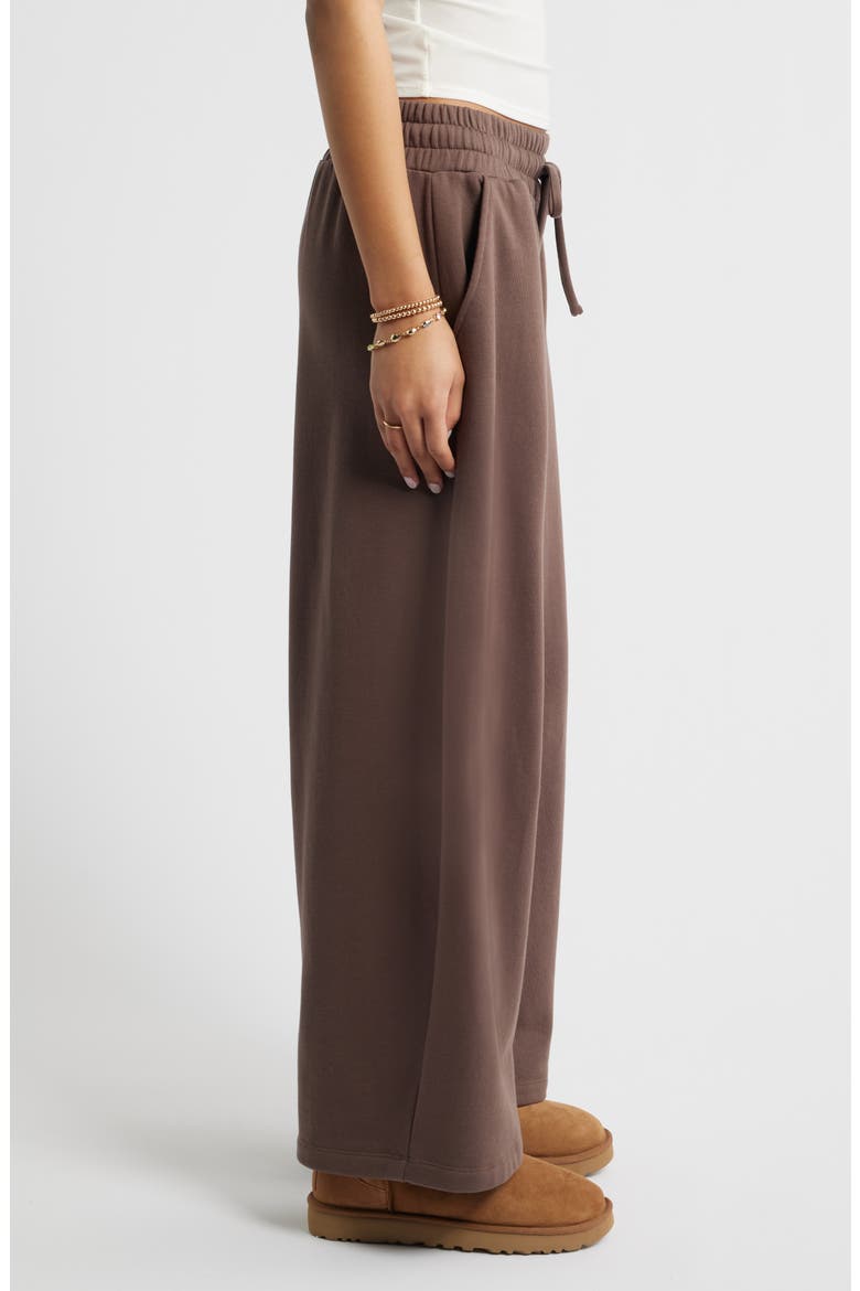 Barrel Leg Fleece Sweatpants, Alternate, color, BROWN QUARTZ