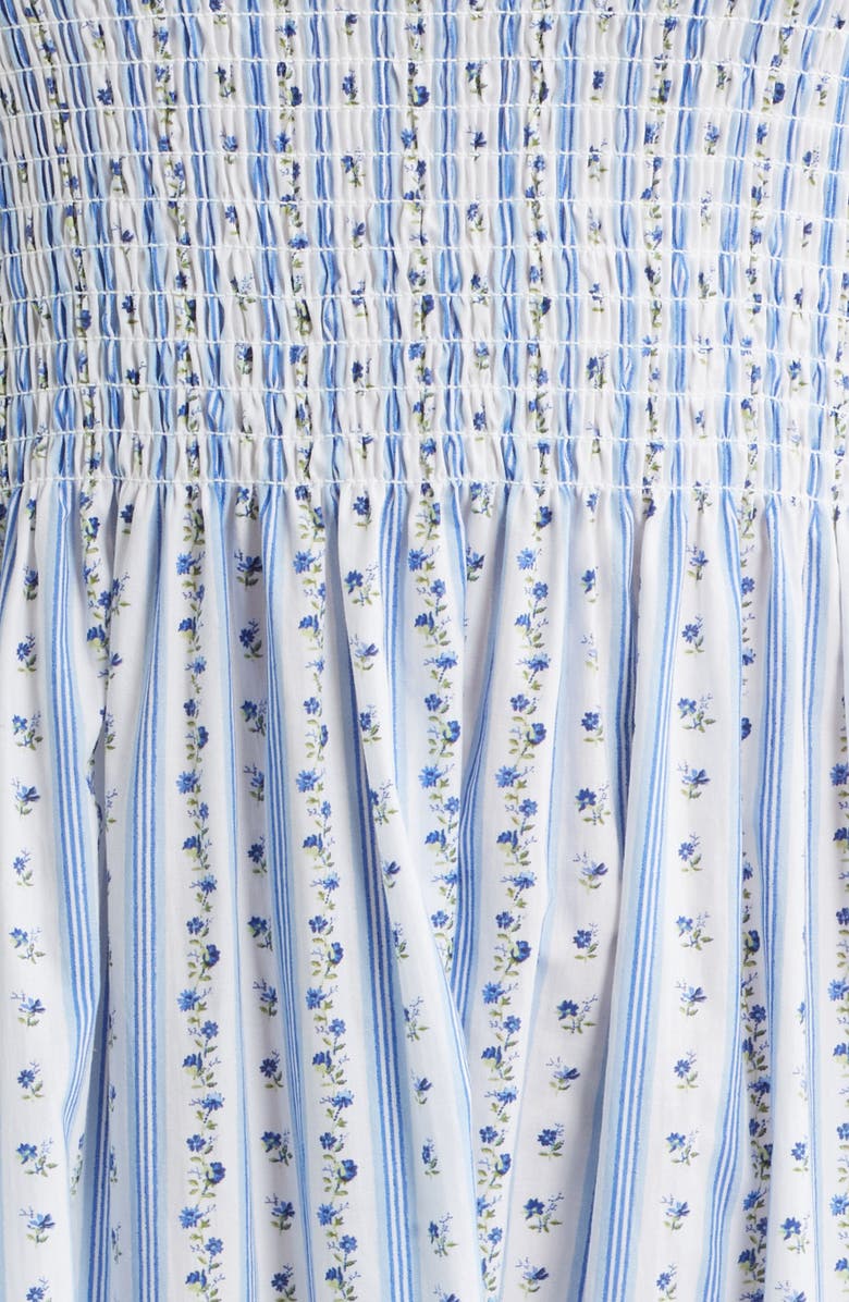 Hill House Home The Louisa Ditsy Floral Midi Nap Dress, Alternate, color, Petal Stripe Blue