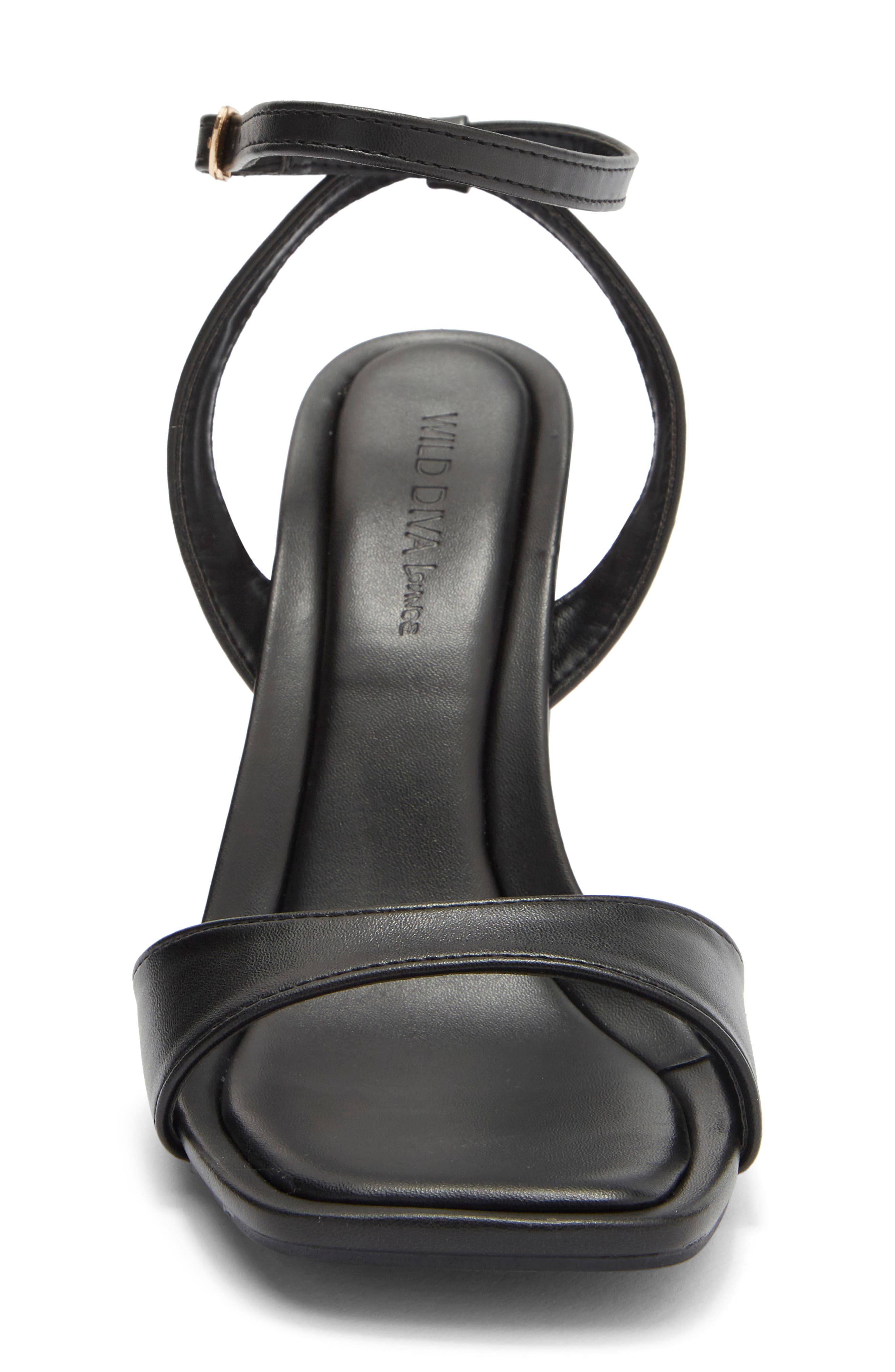 Lova Faux Leather Sandal, Alternate, color, BLACK