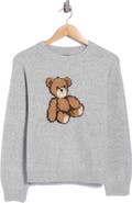 Bobeau Teddy Bear Crewneck Sweater