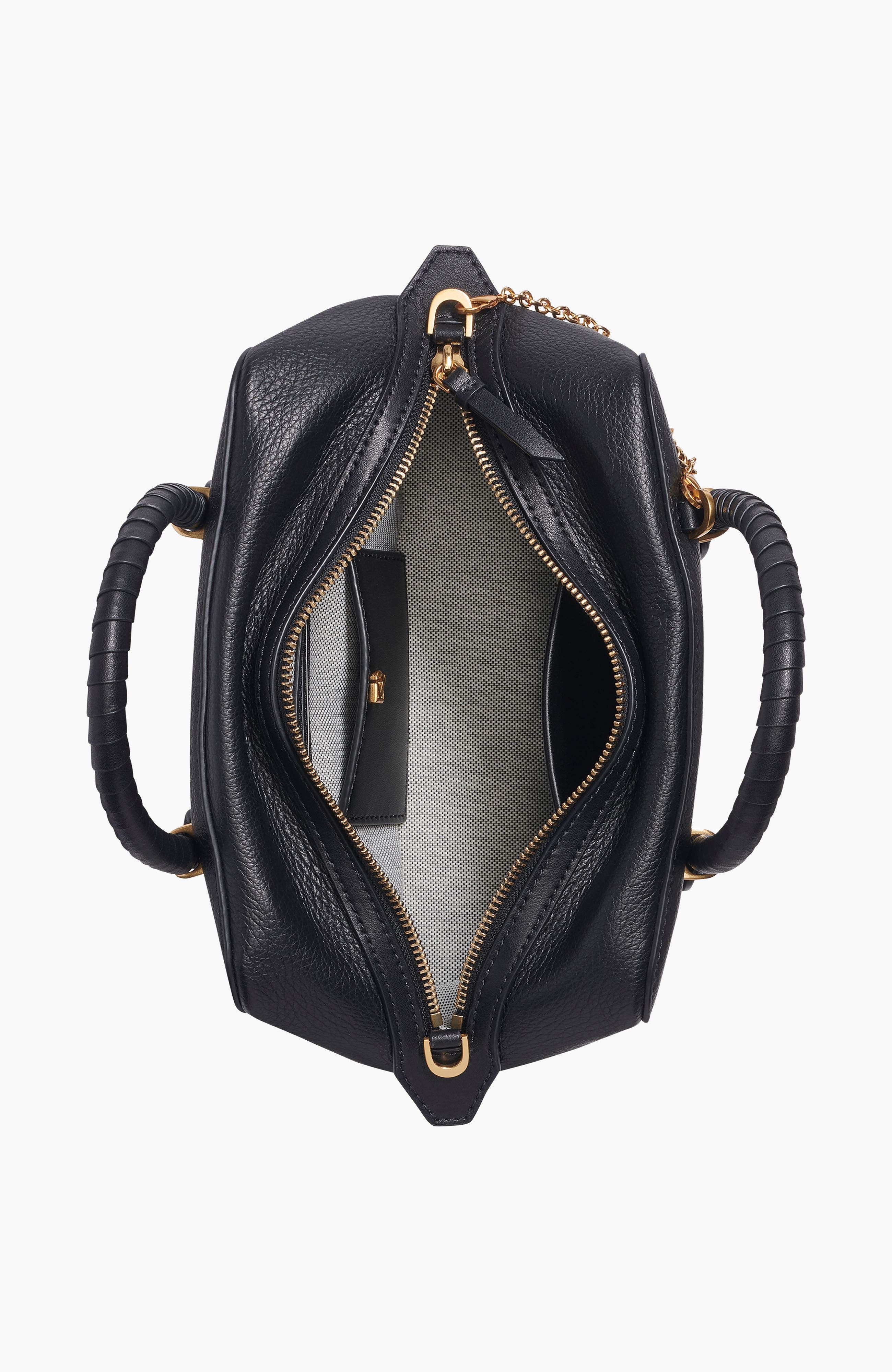 Donna Karan New York Chantilly Mini Satchel, Alternate, color, Blk/Gold