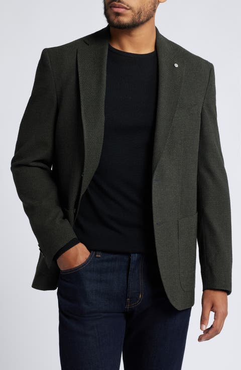 Keith Slim Fit Solid Textured Wool Blend Sport Coat