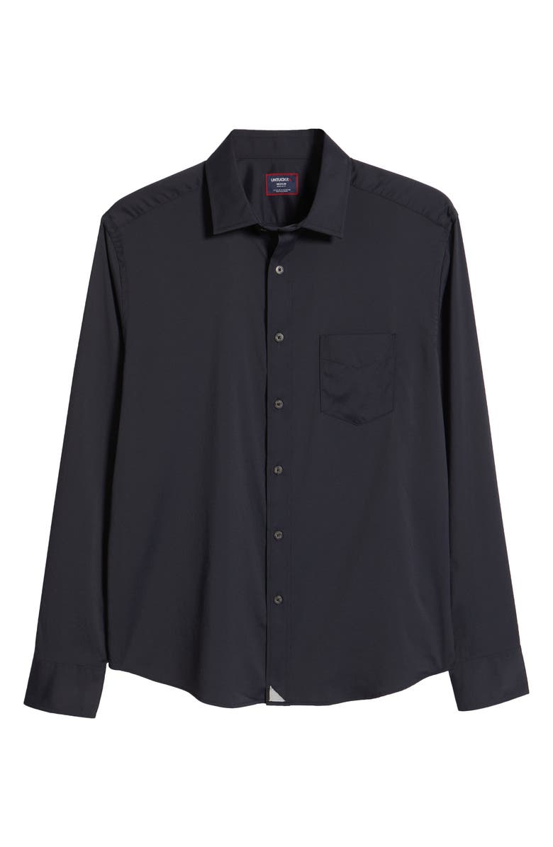 UNTUCKit Gironde Performance Stretch Button-Up Shirt, Alternate, color, Black