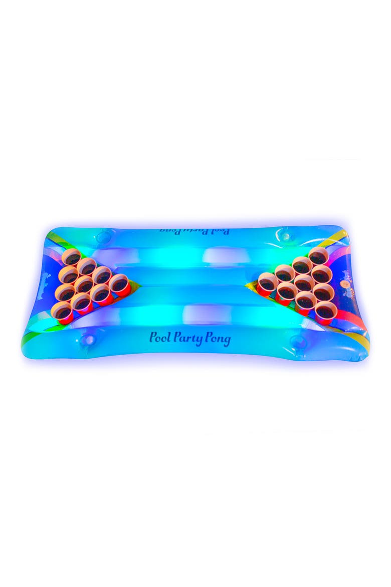 Pool Party Pong LED Raft, Main, color, WHITE