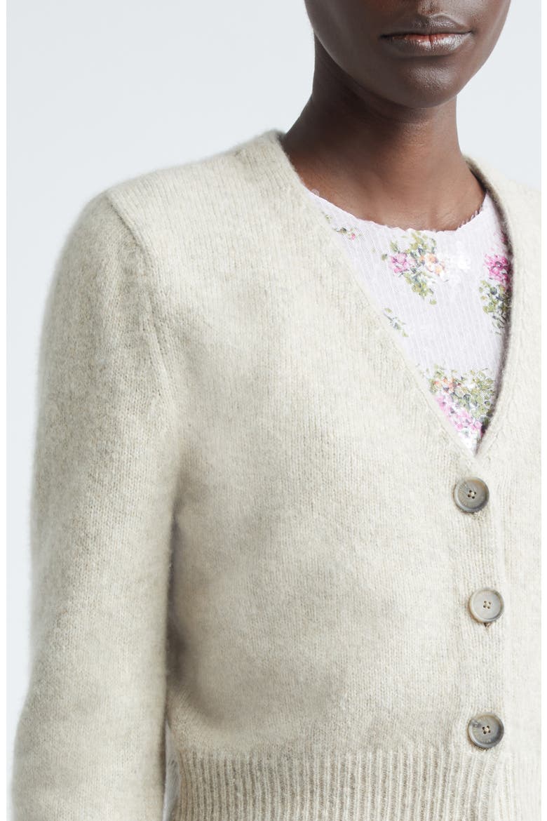 The Sloane Cashmere & Silk Cardigan, Alternate, color, MARLED OATMEAL