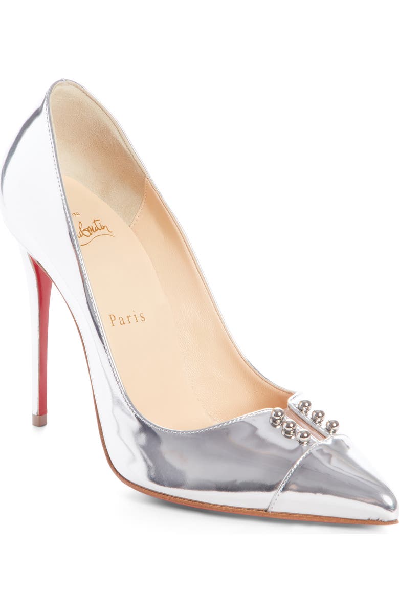 Christian Louboutin Predu Studded Cap Toe Pump, Main, color,
