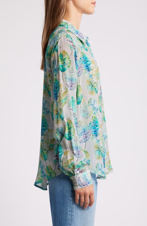 Apny Paisley Print Button-up Shirt In Grey Multi