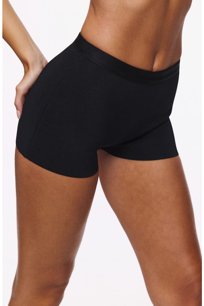 The Capri Bandage Mini Shorts, Alternate, color, BLACK