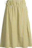 Damson Madder Caspia Striped Volume Midi Skirt