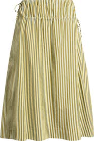 Damson Madder Caspia Striped Volume Midi Skirt