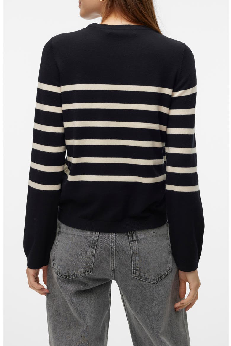 Saba Stripe Sweater, Alternate, color, BLACK STRIPES BIRCH
