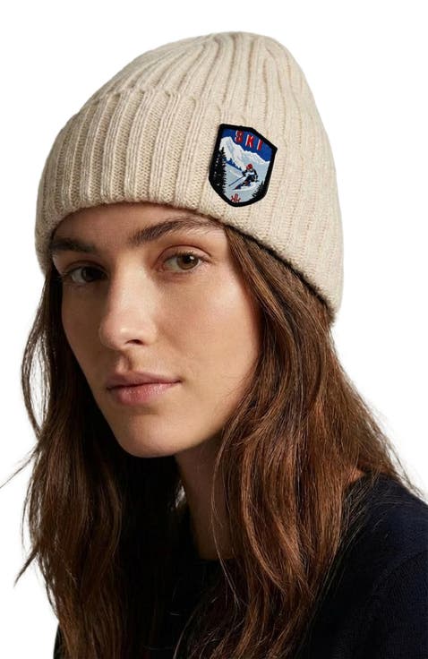 Cashmere Beanie with Patch