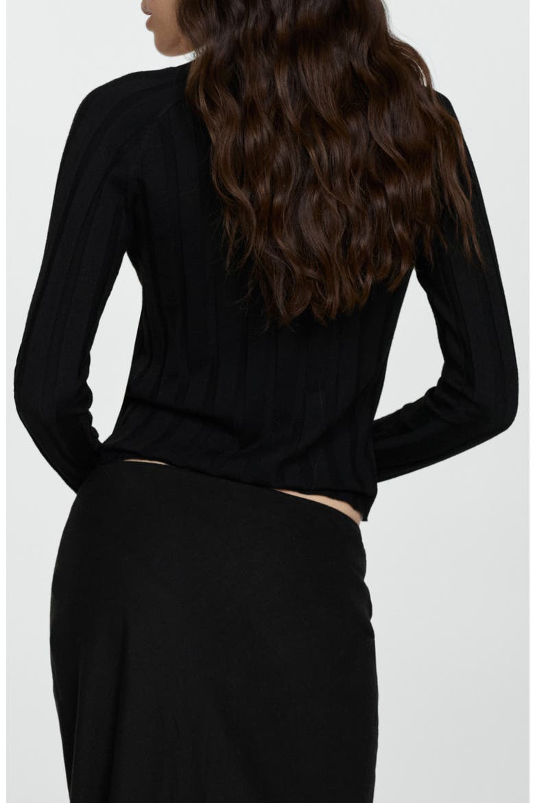 Knit Cardigan, Alternate, color, BLACK