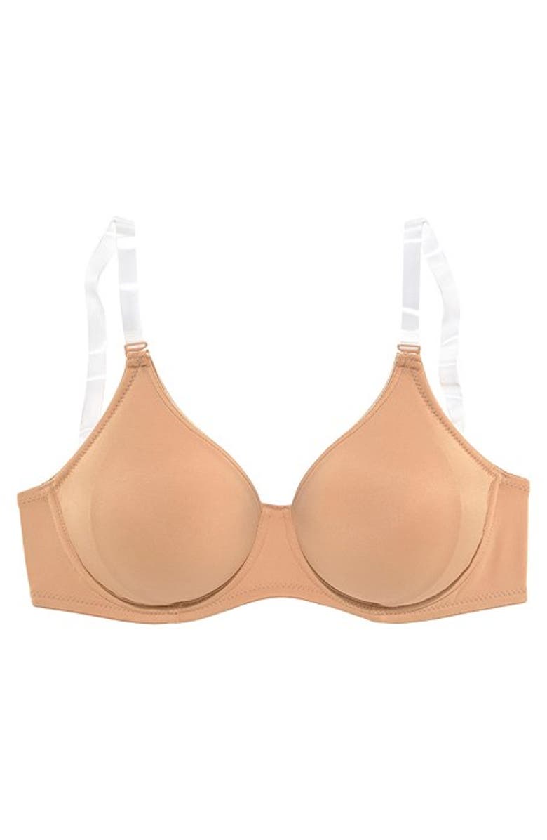 LASCANA Women's Multi-Strap Underwire T-Shirt Bra, Alternate, color, Tan