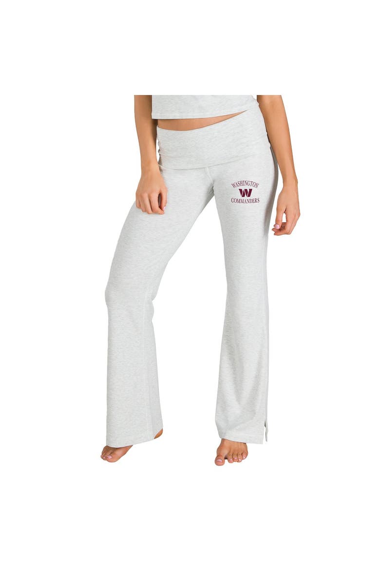 Women's Concepts Sport  Gray Washington Commanders Fray Flared Tri-Blend Split Hem Pants, Main, color, Gray