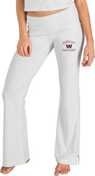 CONCEPTS SPORT Women's Concepts Sport Gray Washington Commanders Fray Flared Tri-Blend Split Hem Pants