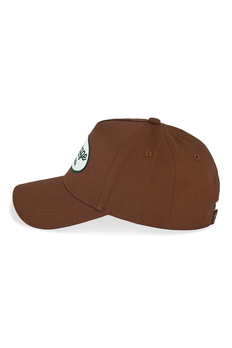 Vintage Embroidered Patch Baseball Cap, Alternate, color, BROWN/ WHITE/ GREEN