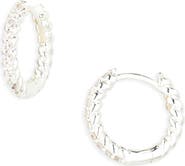 NORDSTROM RACK Demi Fine Pavé Twisted Huggie Hoop Earrings