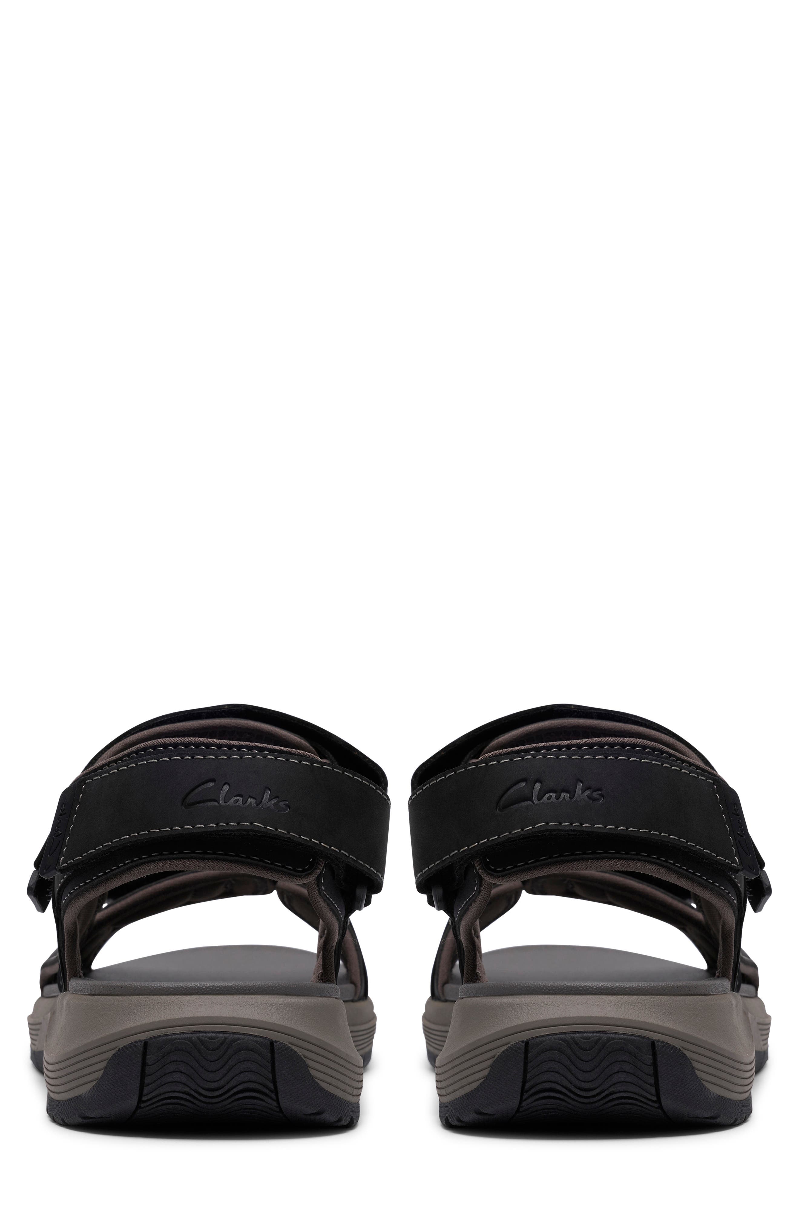 Clarks<sup>®</sup> Guideview Trek Sandal, Alternate, color, Black Leather