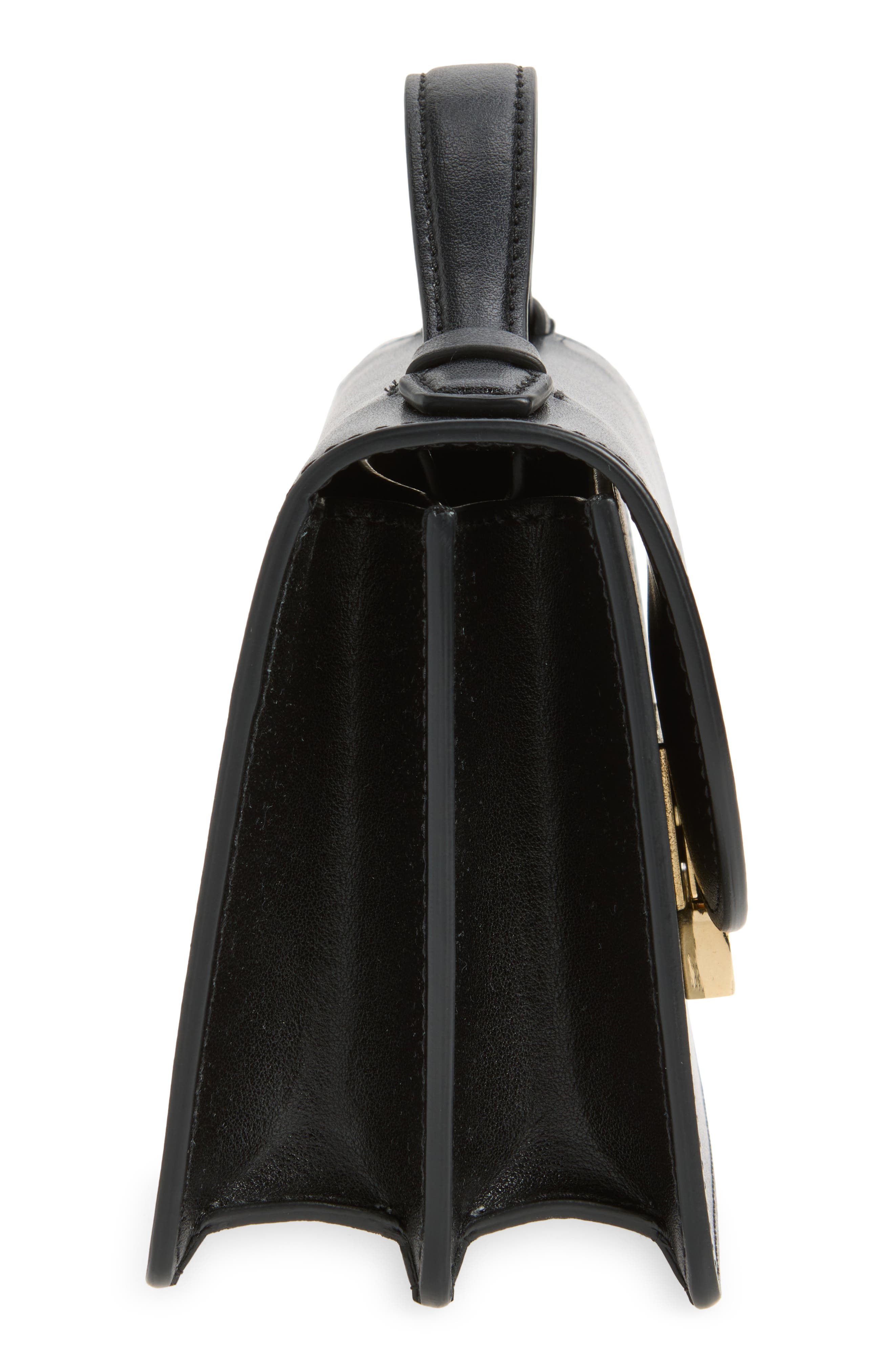 Victoria Beckham The Mini Dorian Leather Shoulder Bag, Alternate, color, Black