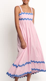 Petal & Pup Reece Rickrack Trim Midi Dress