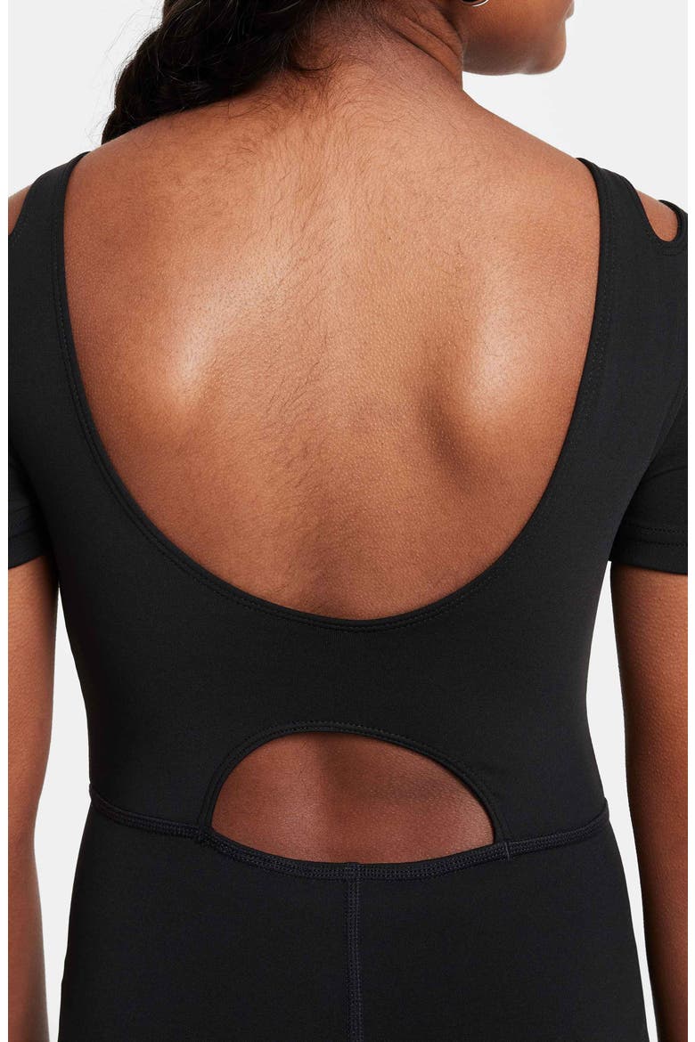 Kids' Dri-FIT Unitard, Alternate, color, 010 BLACK/WHITE