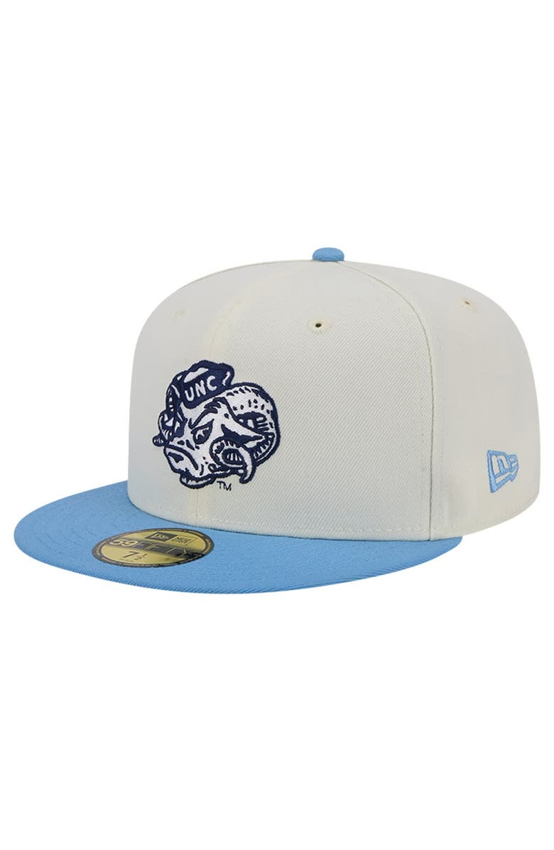 New Era Men's New Era North Carolina Tar Heels Chrome White Vintage 59FIFTY Fitted Hat, Main, color, 