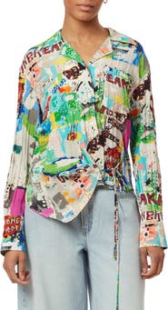 Scotch & Soda x Basquiat Print Wrap Shirt
