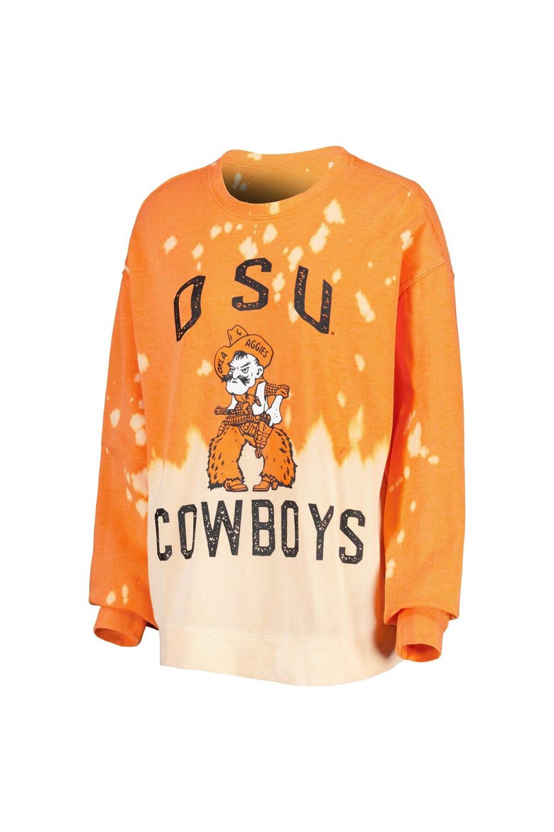 Women's Gameday Couture Orange Oklahoma State Cowboys Twice As Nice Faded Dip-Dye Pullover Long Sleeve Top, Alternate, color, Orange