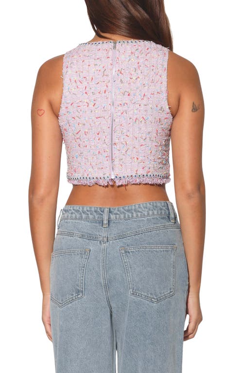 Walter Baker Giovanna Tweed Crop Top In Celebrate Tweed