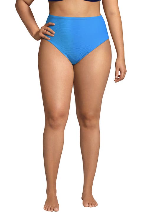 Ribbed Smoothing High Waisted Bikini Bottoms
